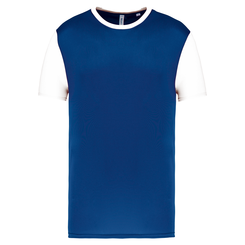 PA4023 - Zweifarbiges Kurzarmtrikot für Erwachsene - Dark Royal Blue / White