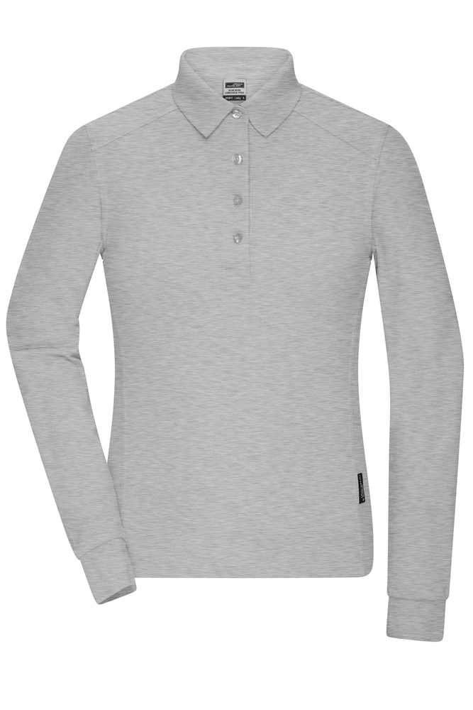 Ladies' Workwear-Long-Sleeved Polo OCS Blended - Grey-heather (ca. Pantone 442C)