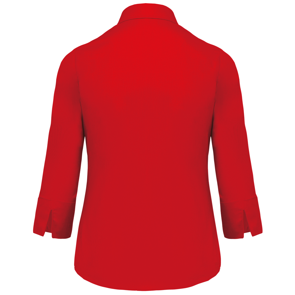 K558C - Popeline Hemd Baumwollpolyester 3/4-Ärmel pflegeleicht für Damen