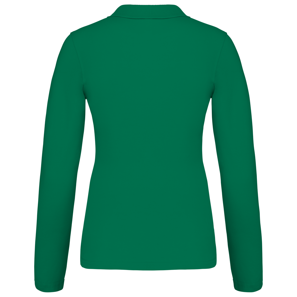 K257C - Damen Langarm-Polohemd. Baumwollpiqué