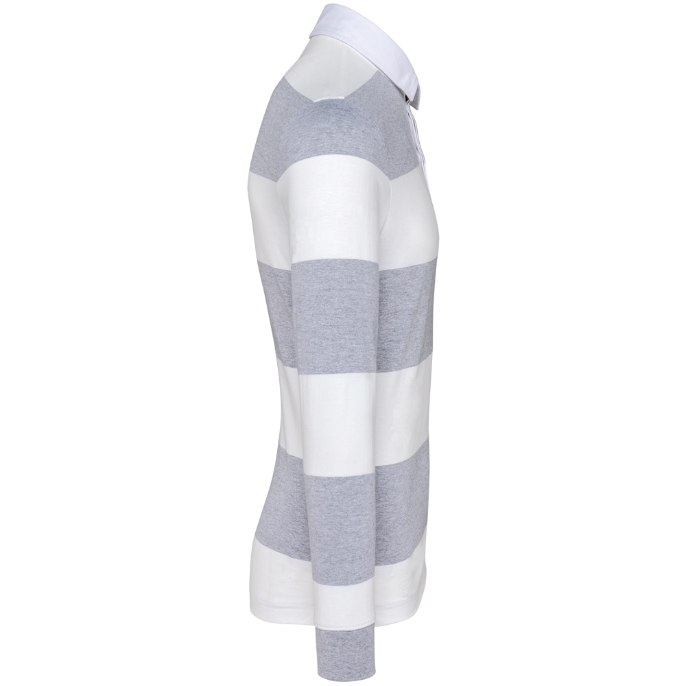 K285 - Gestreiftes Polohemd mit langen Ärmeln, Unisex