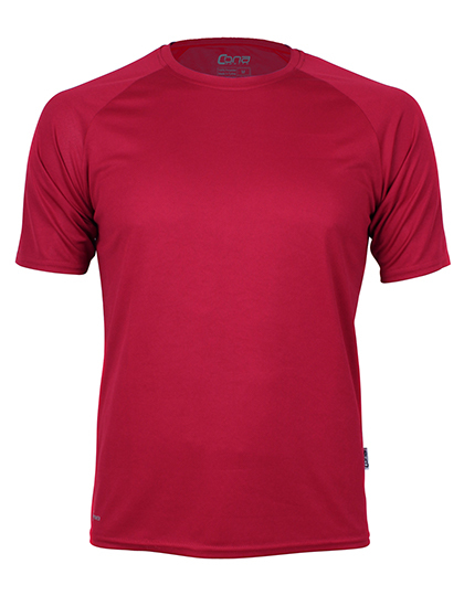 CONA SPORTS - Rainbow Tech Tee - Bordeaux Red