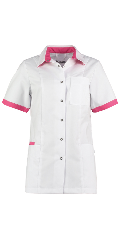 Damenjacke Fijke - Weiß mit rosa Kontrast