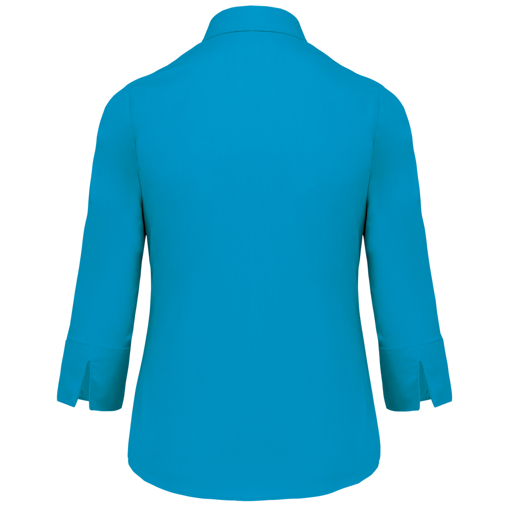 K558C - Popeline Hemd Baumwollpolyester 3/4-Ärmel pflegeleicht für Damen
