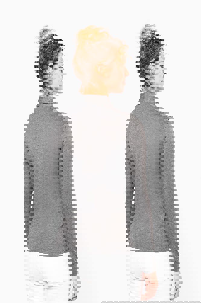 K265 - Langarm-Polohemd für Damen aus Jersey