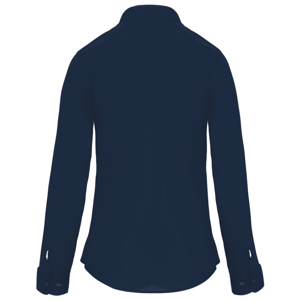 K514C - Damen hemdbluse mao-kragen langarm