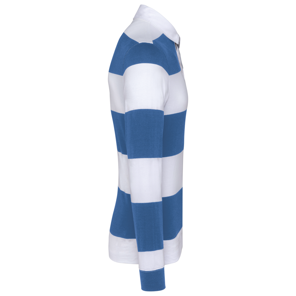 K285 - Gestreiftes Polohemd mit langen Ärmeln, Unisex