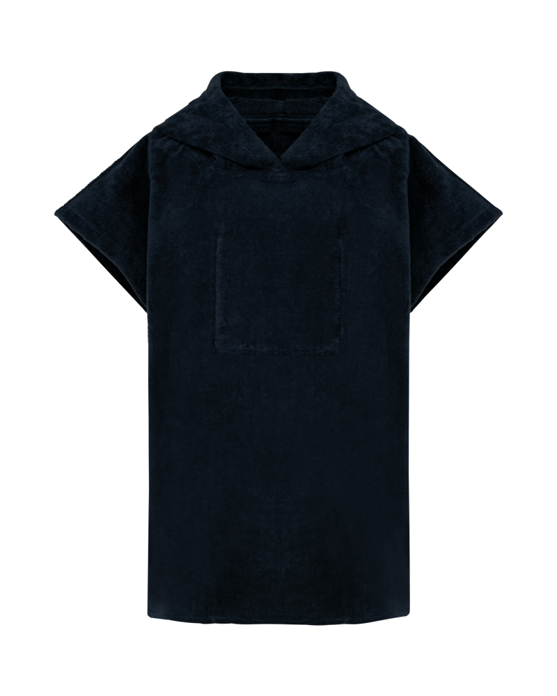 PA582 - Kinder-Frottee-Poncho mit Kapuze - navy