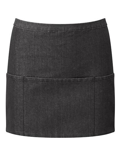 Premier Workwear - Colours Collection 3-Pocket Apron - Black Denim (ca. Pantone 532C)