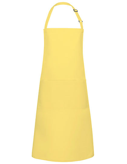 Karlowsky - Latzschürze Basic mit Tasche und Schnalle - Sun Yellow (ca. Pantone 127C)