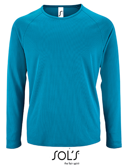 SOL´S - Men´s Long Sleeve Sports T-Shirt Sporty - Aqua