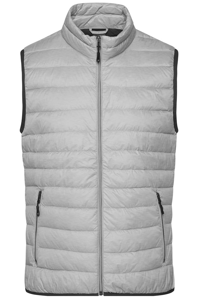 Men's Down Vest - Silver-melange/graphite (ca. Pantone 421C
Black 6C)