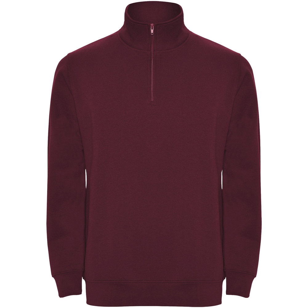 Aneto 280 g/m² Pullover mit Viertelreißverschluss - granatrot