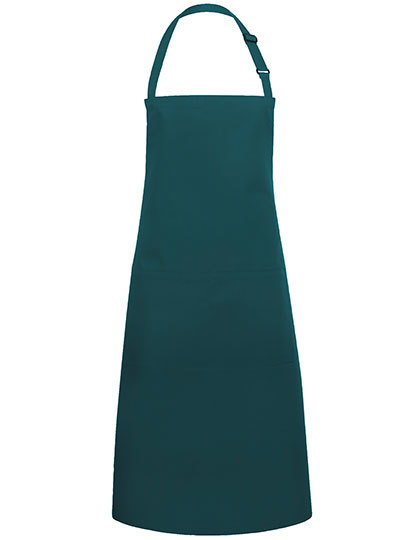 Karlowsky - Latzschürze Basic mit Tasche und Schnalle - Pine Green (ca. Pantone 4189C)