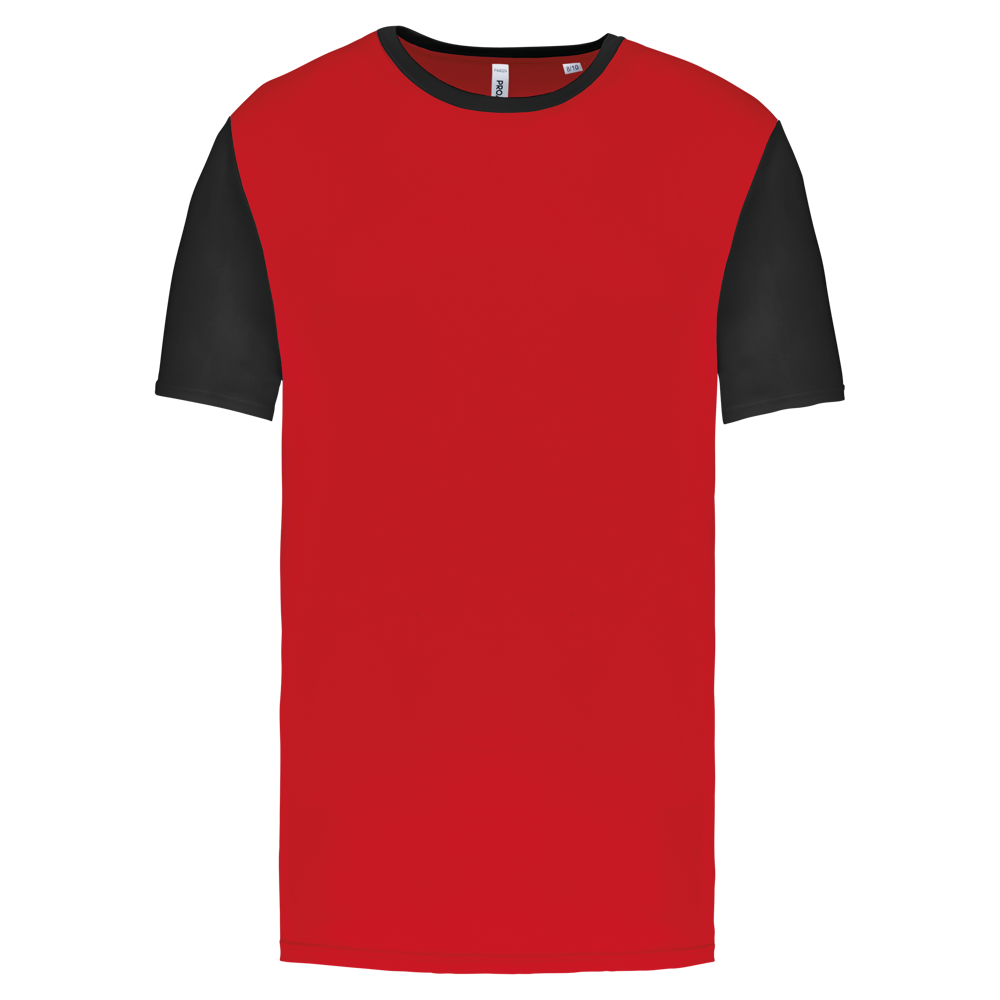 PA4024 - Zweifarbiges Kurzarmtrikot für Kinder - Sporty Red / Black