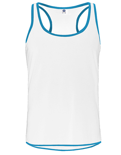 Starworld - Men´s Contrast Sports Vest - White, Atoll