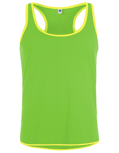 Starworld - Men´s Contrast Sports Vest - Fluorescent Green, Fluorescent Yellow