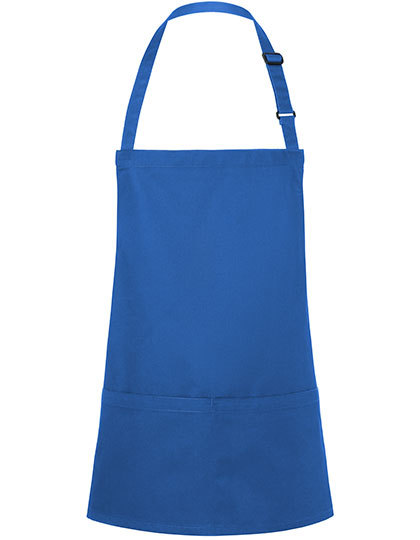 Karlowsky - Kurze Latzschürze Basic mit Schnalle und Tasche - Blue (ca. Pantone 7686C)