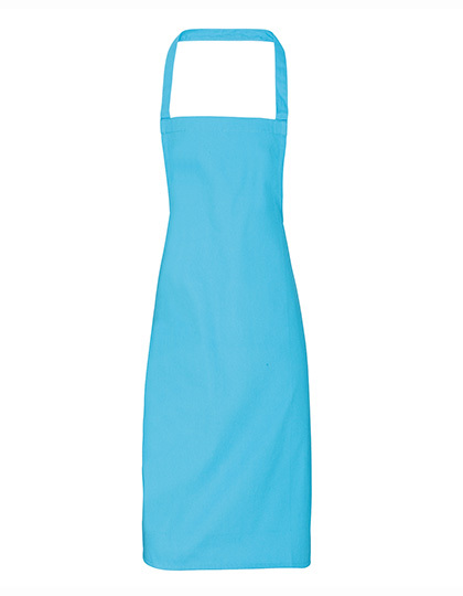 Premier Workwear - Organic Cotton Bib Apron (No Pocket) - Turquoise (ca. Pantone 312C)