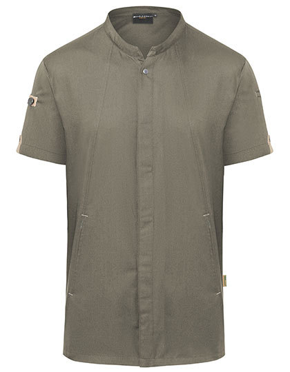 Karlowsky - Kurzarm Kochjacke Green-Generation - Sage (ca. Pantone 416C)