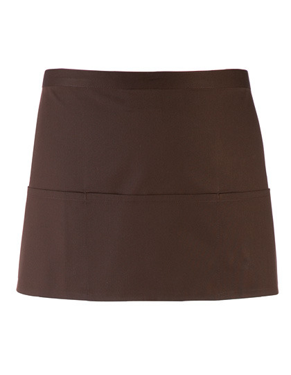 Premier Workwear - Colours Collection 3-Pocket Apron - Brown (ca. Pantone 476C)