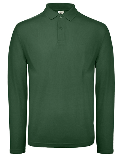 B&C BE INSPIRED - Men´s Long Sleeve Polo ID.001 - Bottle Green