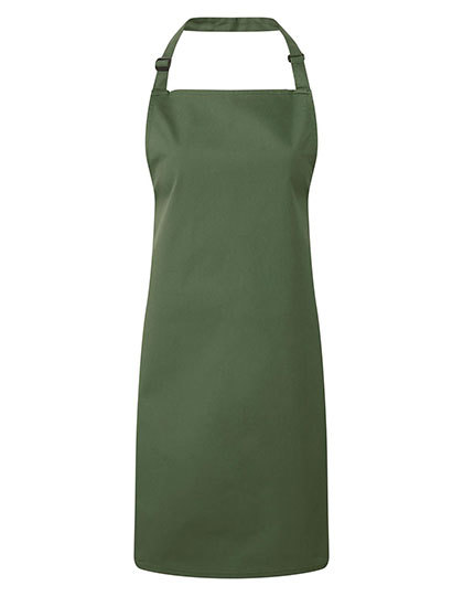 Premier Workwear - Colours Collection Bib Apron - Moss Green (ca. Pantone 2410C)
