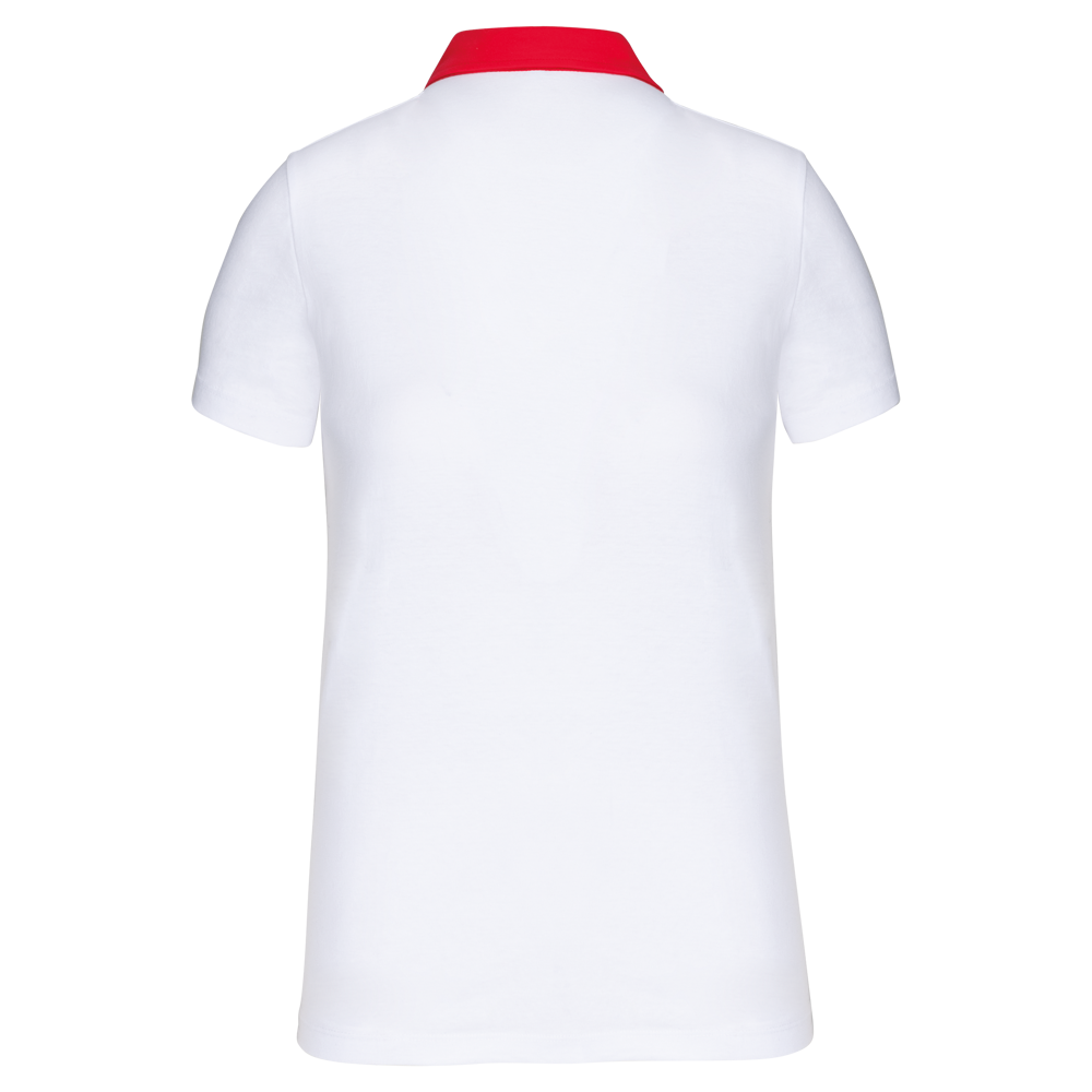 K261 - Zweifarbiges Jersey-Polohemd für Damen