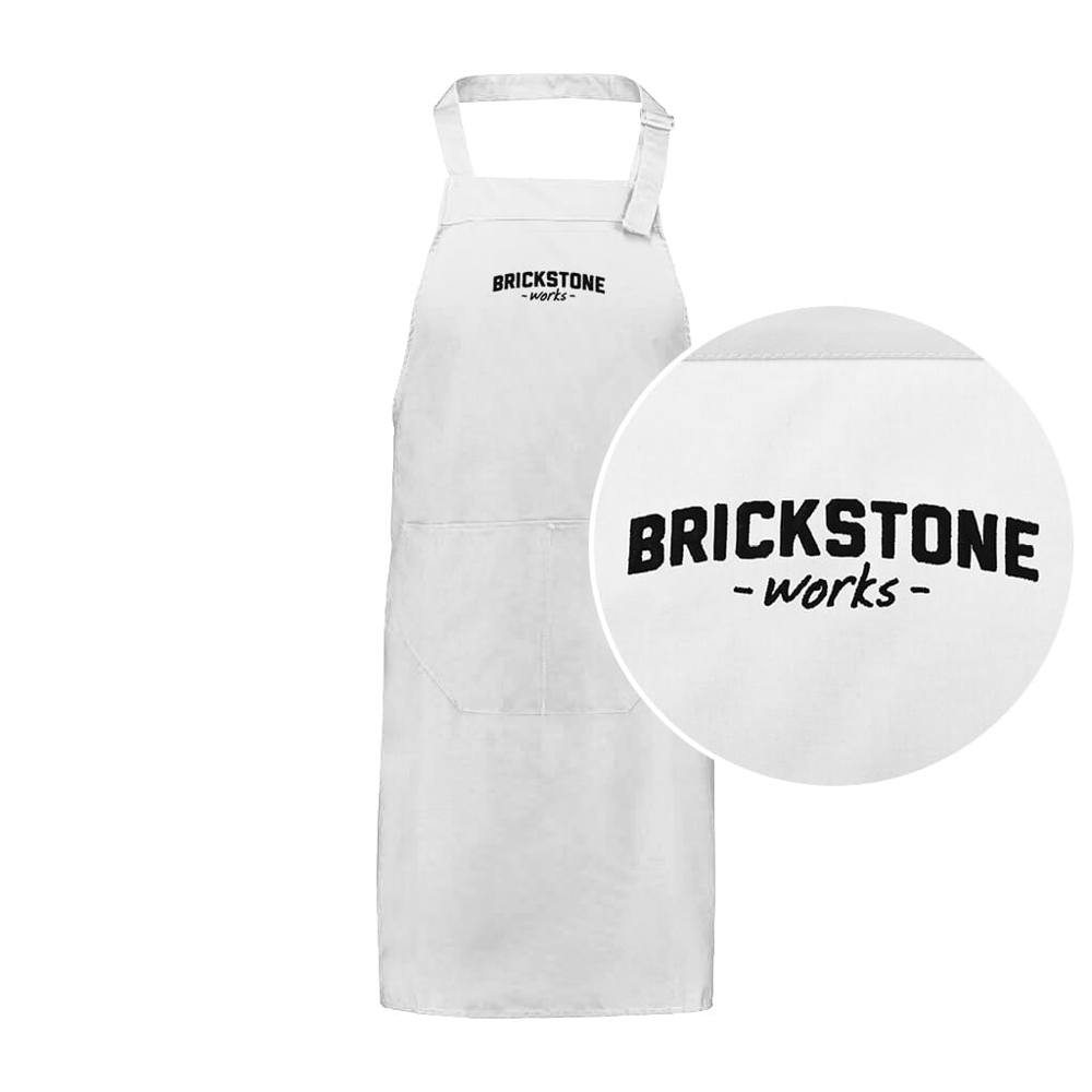 Werbeschürze 75 x 85 cm - Weiß (WHITE) / Weiß