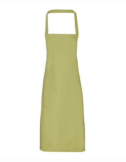 Premier Workwear - Organic Cotton Bib Apron (No Pocket) - Lime (ca. Pantone 382C)