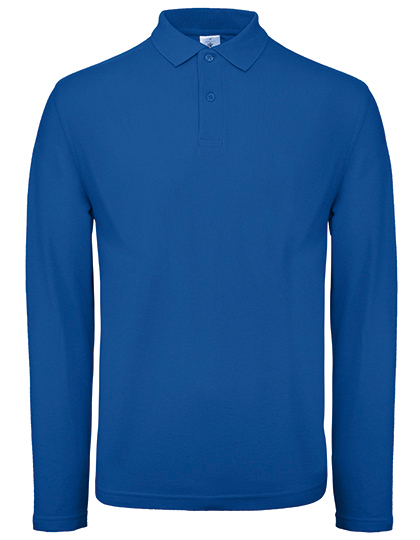 B&C BE INSPIRED - Men´s Long Sleeve Polo ID.001 - Royal Blue