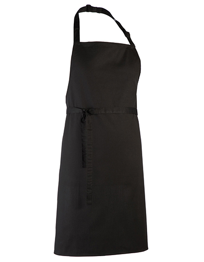 Premier Workwear - Colours Collection Bib Apron - Black (ca. Pantone Black C)