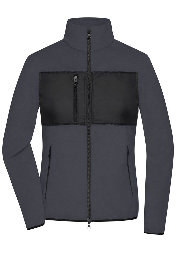 Ladies' Fleece Jacket GRS - Carbon/black (ca. Pantone 425C
blackC)