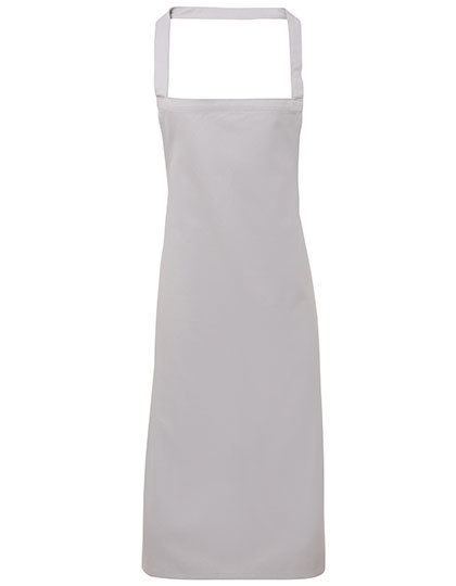 Premier Workwear - Organic Cotton Bib Apron (No Pocket) - Silver (ca. Pantone 428C)