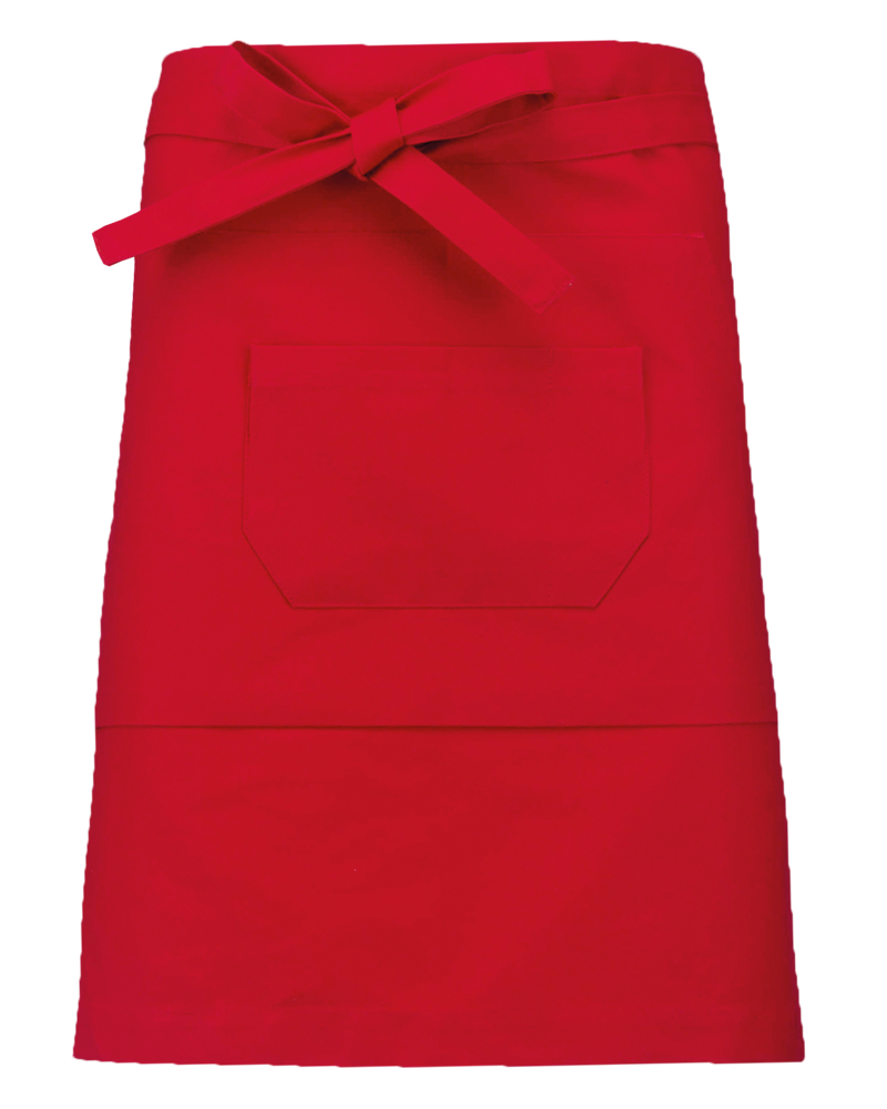 K898 - Mittellange Schürze - Red