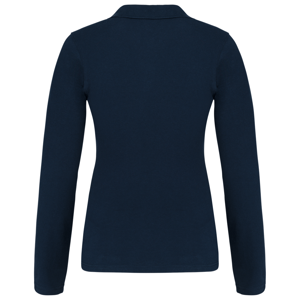 K257C - Damen Langarm-Polohemd. Baumwollpiqué