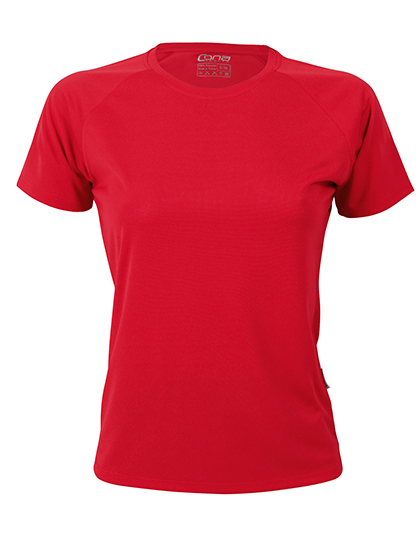 CONA SPORTS - Ladies´ Rainbow Tech Tee - Lobster Red