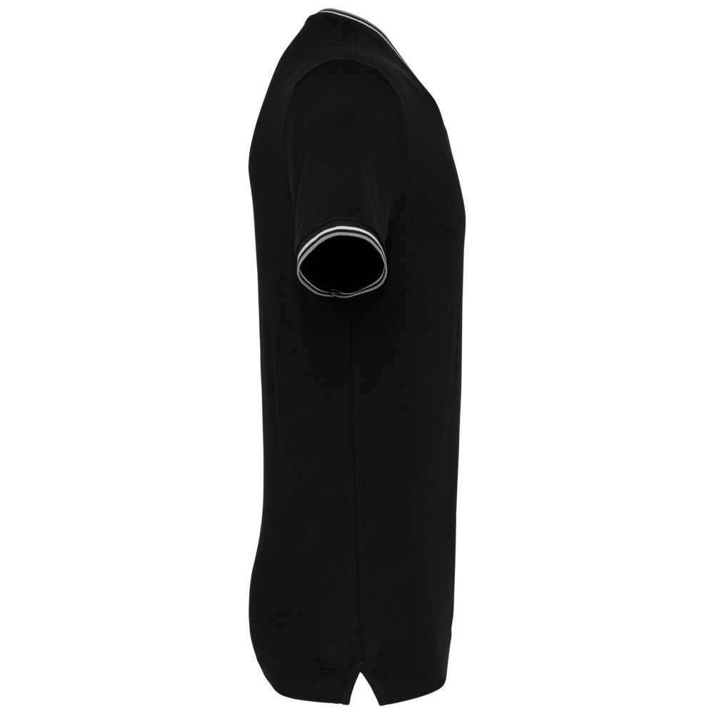 K374 - Herren T-Shirt aus Piqué-Trikot mit V-Ausschnitt