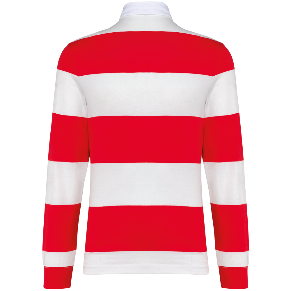 K285 - Gestreiftes Polohemd mit langen Ärmeln, Unisex