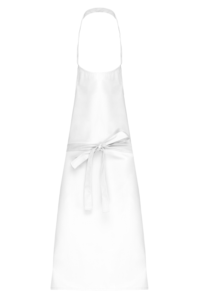K895 - Baumwollschürze ohne Tasche - White