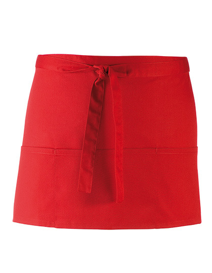 Premier Workwear - Colours Collection 3-Pocket Apron - Red (ca. Pantone 200C)
