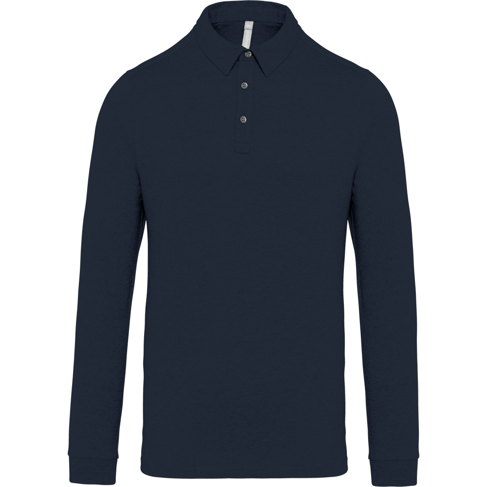 K264 - Langarm-Polohemd für Herren aus Jersey - navy