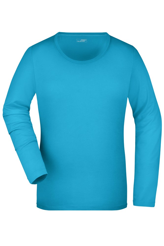 Ladies' Stretch Shirt Long-Sleeved - Turquoise (ca. Pantone 312C)