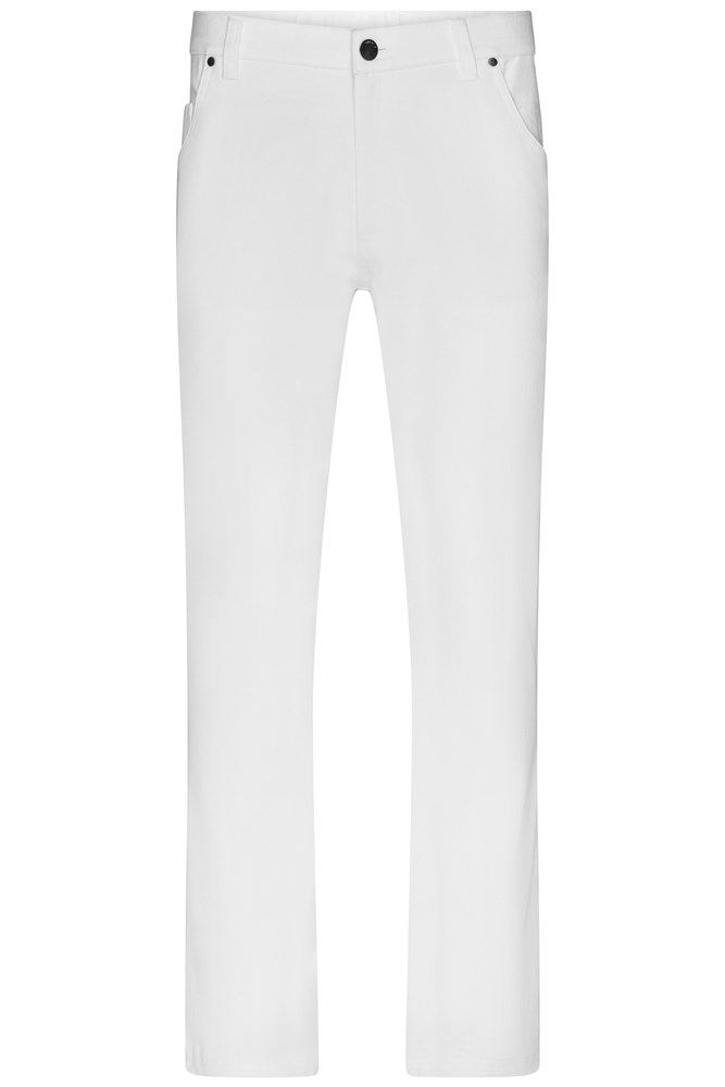 Men's 5-Pocket-Stretch-Pants - White (ca. Pantone white)
