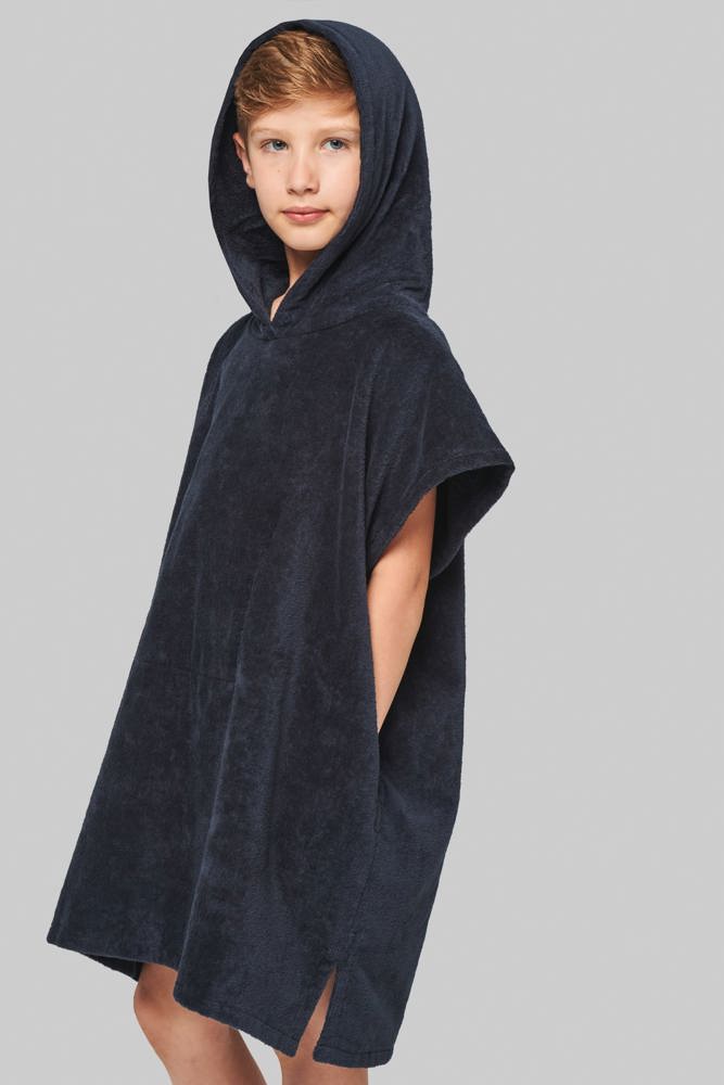 PA582 - Kinder-Frottee-Poncho mit Kapuze