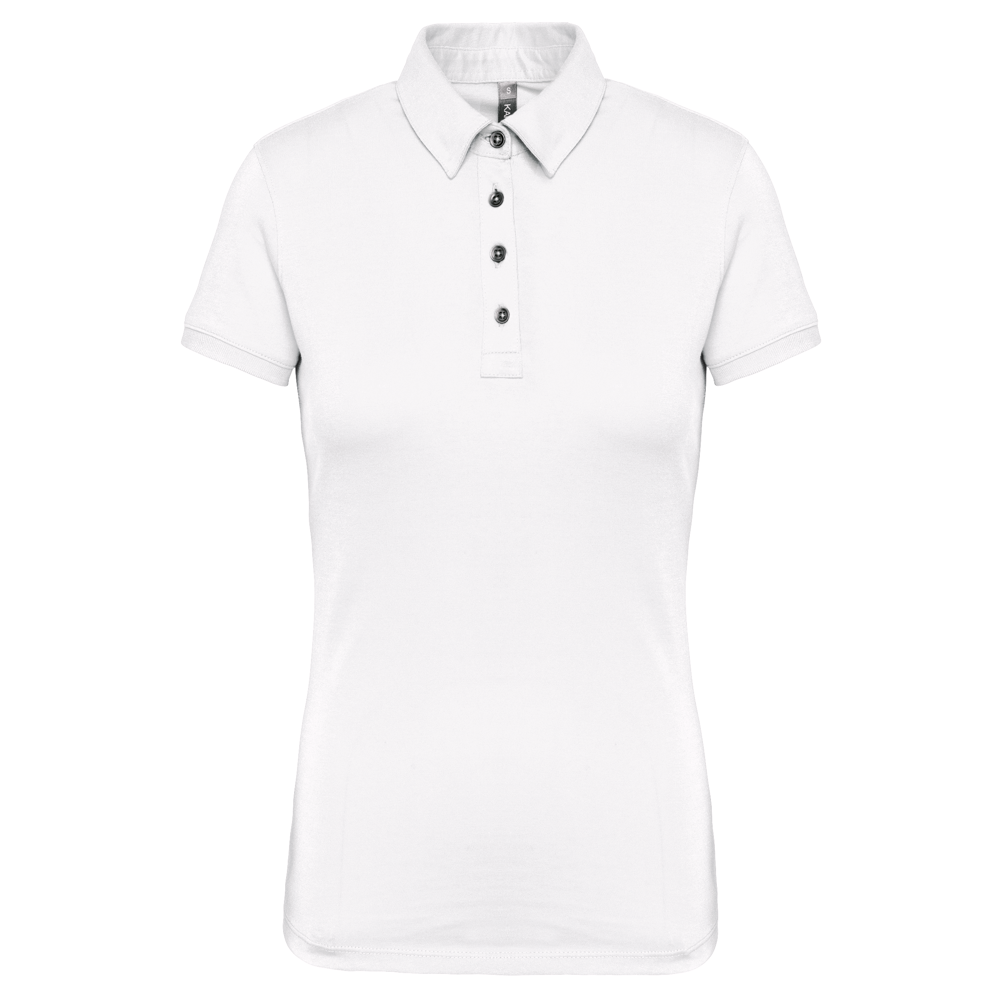 K263 - Jersey-Kurzarm-Polohemd für Damen - White