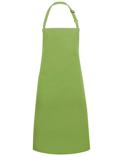 Karlowsky - Latzschürze Basic mit Tasche und Schnalle - Lime (ca. Pantone 4212C)