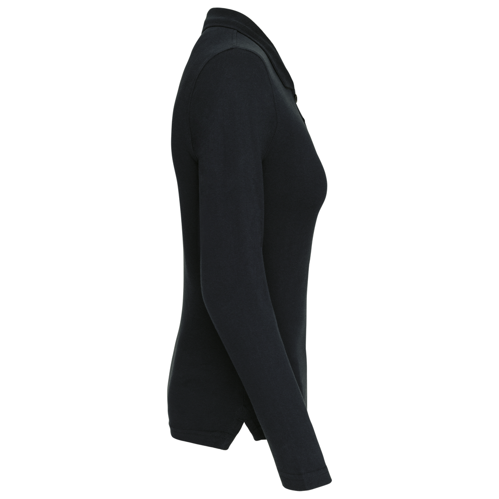 K257C - Damen Langarm-Polohemd. Baumwollpiqué