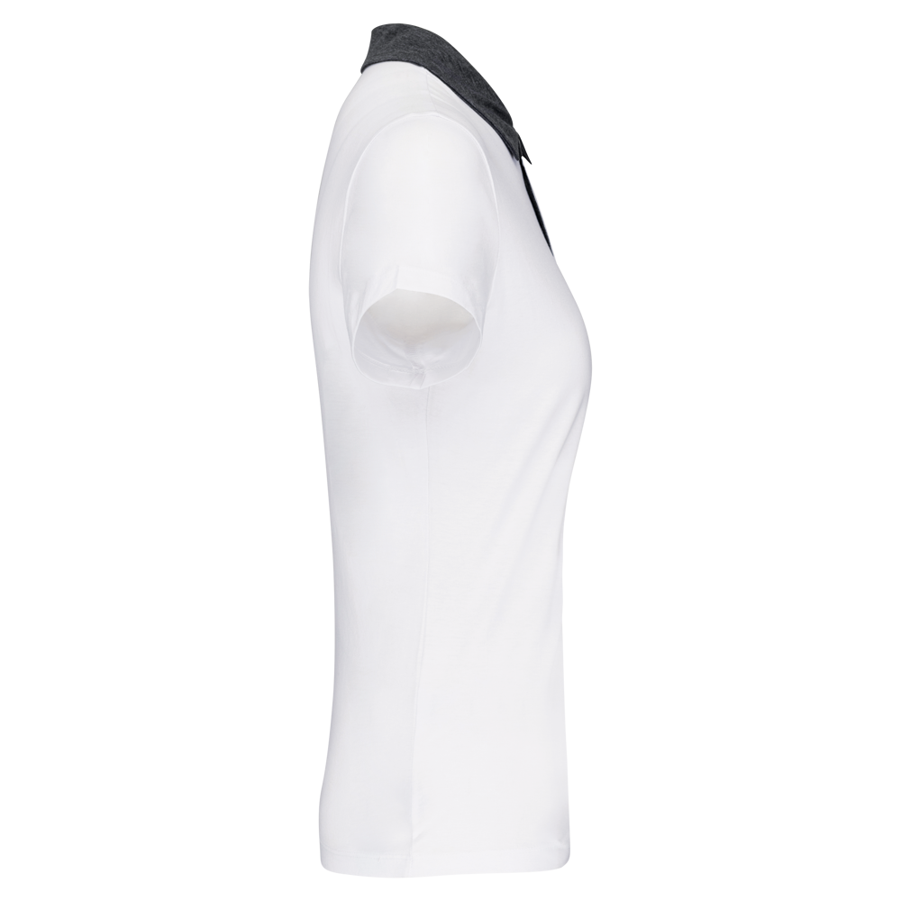 K261 - Zweifarbiges Jersey-Polohemd für Damen