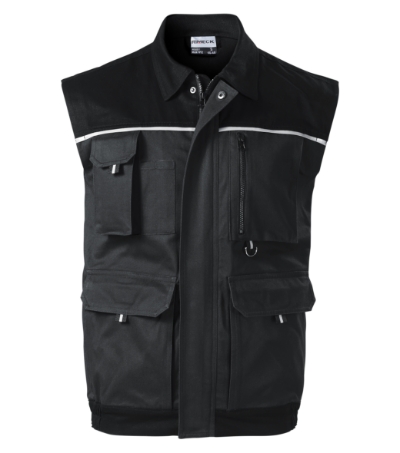 Arbeitsweste Herren Woody ebony grau